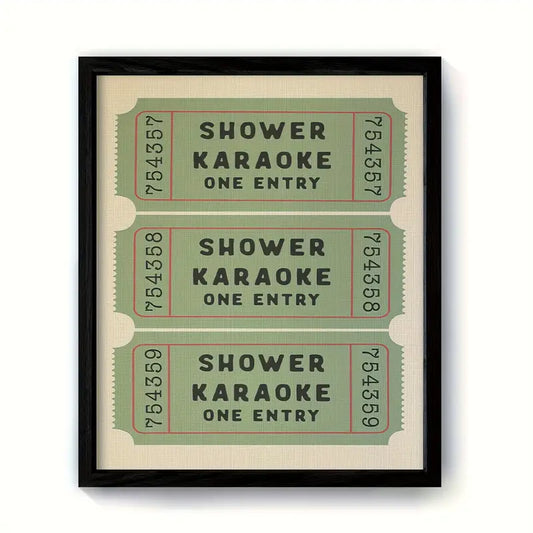 Retro Karaoke Ticket Wall Art