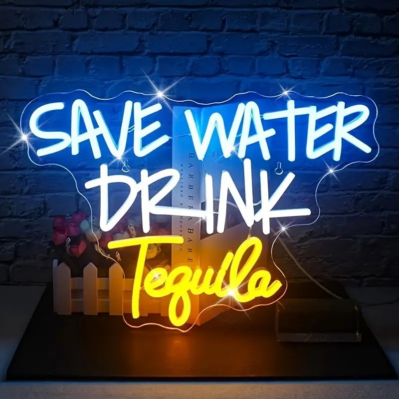 Save Water LED sign